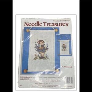 New Needle Treasures Counted Cross Stitch Banner Bashful Banner M.J. Hummel